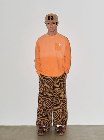 復古 vintage 水洗 染色 星星 印花