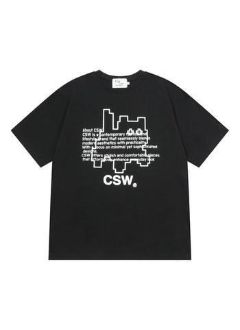 CSW - GLITCH LETTERING PIXEL ART LOGO HALF T T-C211