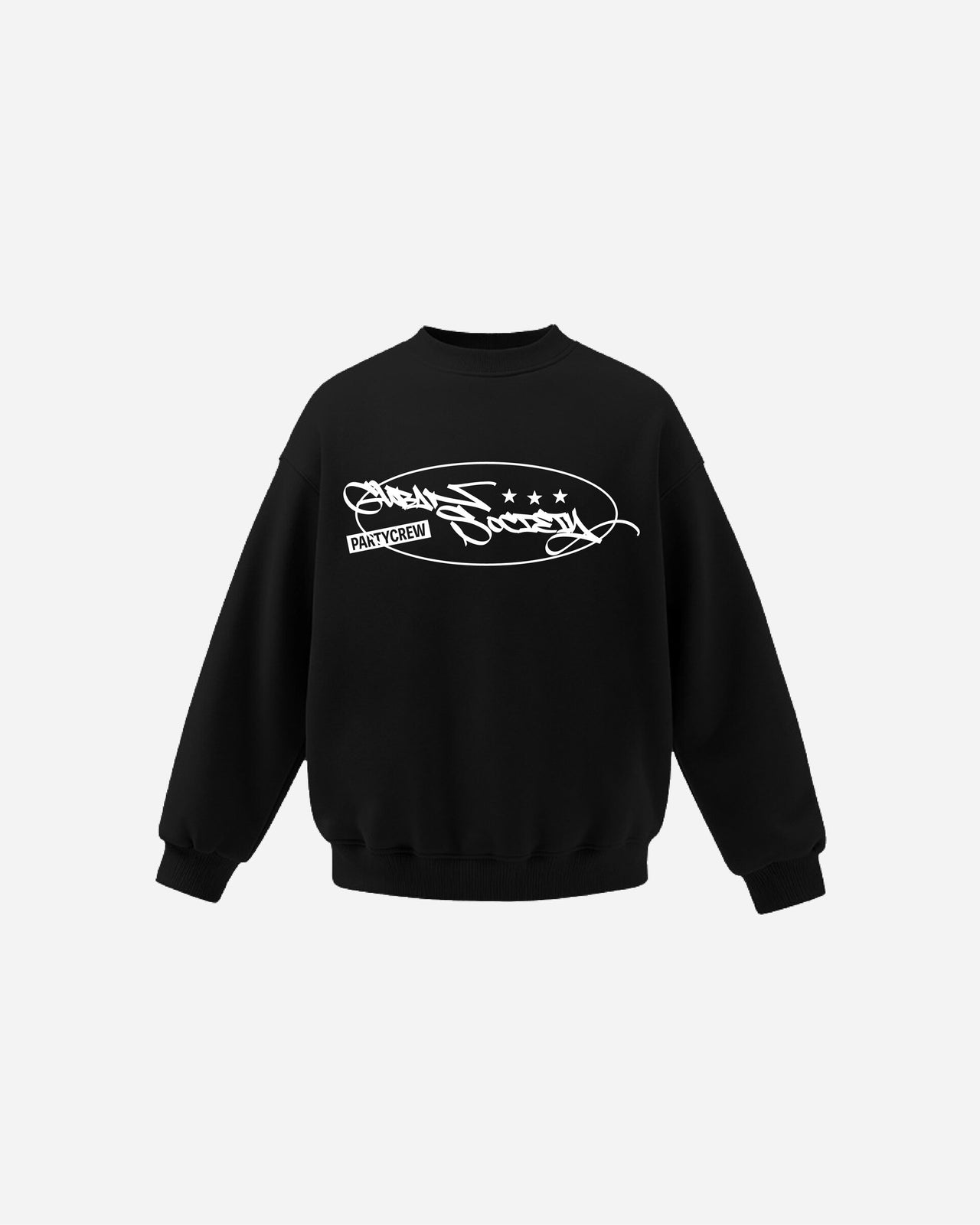 【GUBAN】塗鴉logo絨毛寬鬆素色長袖大學T