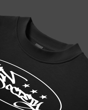 【GUBAN】塗鴉logo絨毛寬鬆素色長袖大學T