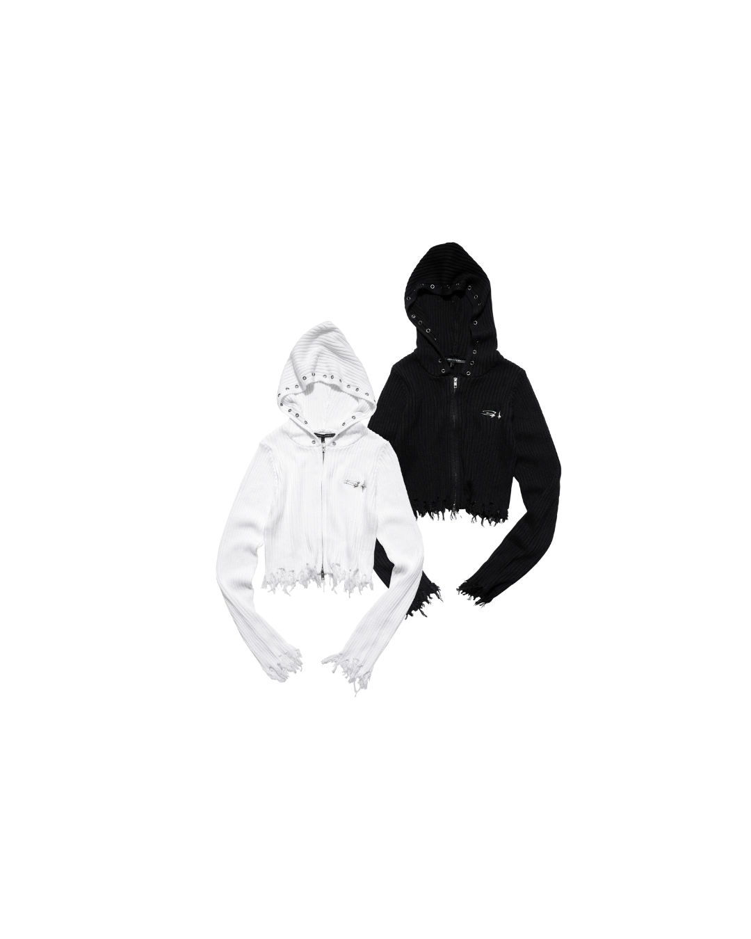 E’TREALOUEST - 25AW 女裝破壞拉鍊毛衣