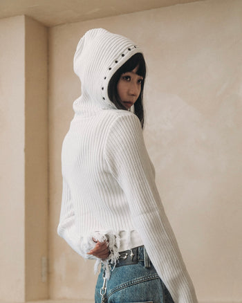 E’TREALOUEST - 25AW 女裝破壞拉鍊毛衣