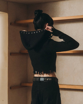 E’TREALOUEST - 25AW 女裝破壞拉鍊毛衣