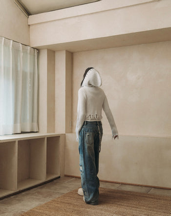 E’TREALOUEST - 25AW 女裝破壞拉鍊毛衣