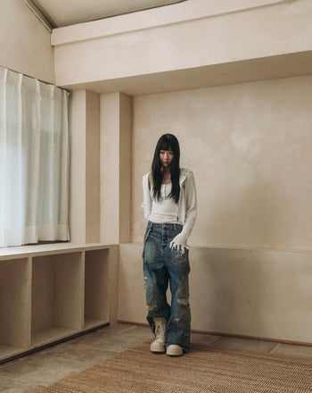 E’TREALOUEST - 25AW 女裝破壞拉鍊毛衣