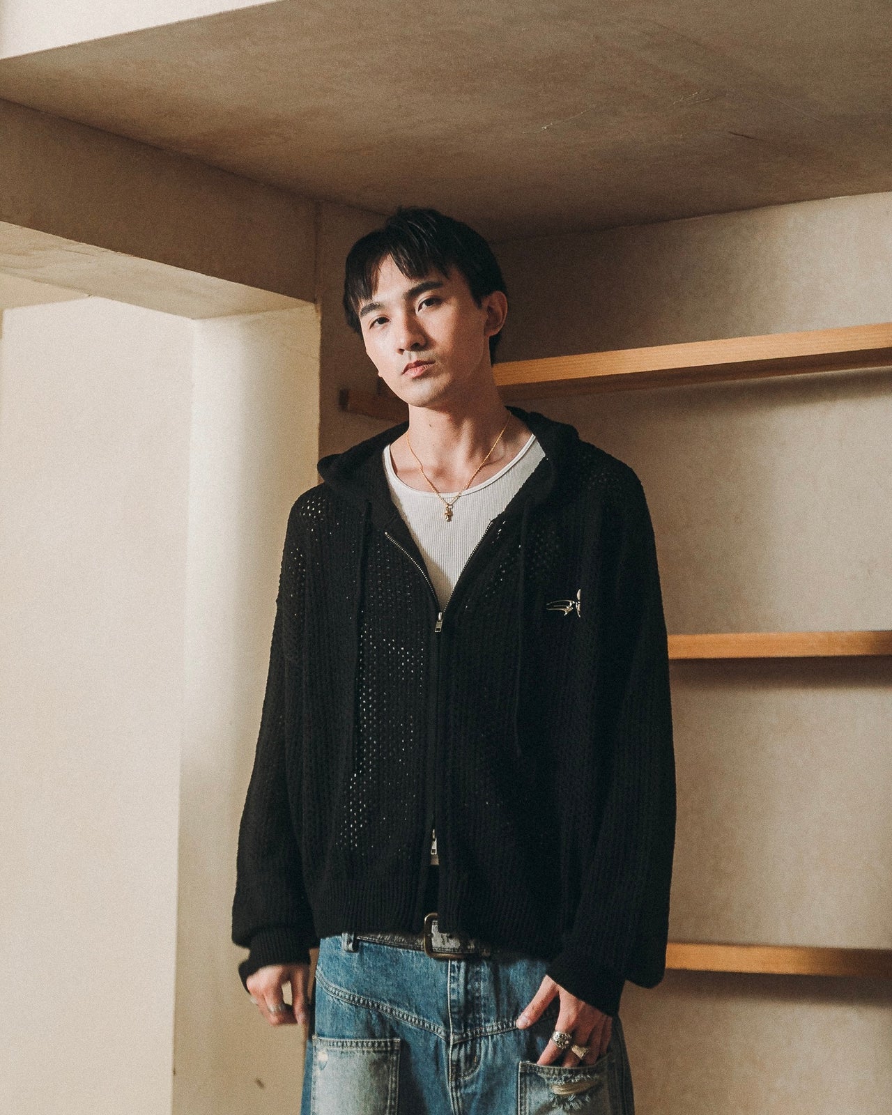 E’TREALOUEST - 25AW 洞洞拉鍊毛衣