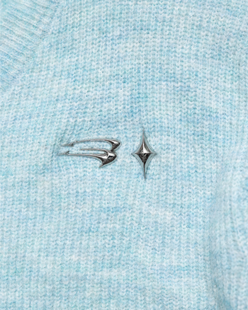 E’TREALOUEST - 25AW 女裝藍色馬海毛毛衣