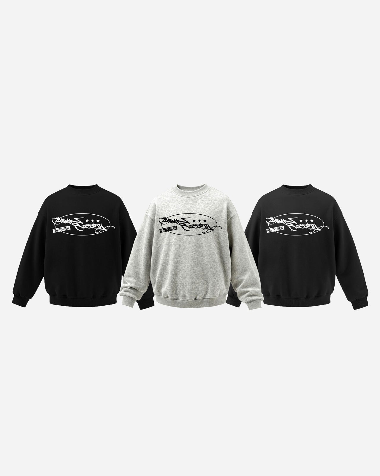 【GUBAN】塗鴉logo絨毛寬鬆素色長袖大學T