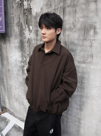 結構 分割 立體 收摺 寬鬆 襯衫 外套