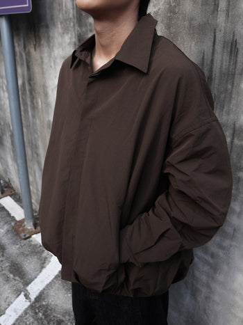 結構 分割 立體 收摺 寬鬆 襯衫 外套