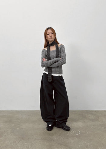 抓絨寬鬆日常休閒百搭長褲