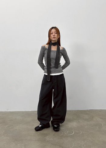 抓絨寬鬆日常休閒百搭長褲