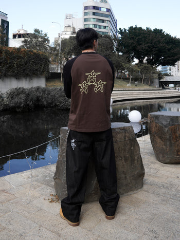 " MADE 𝗚𝘂𝗯𝗮𝗻 " 原牛塗鴉星星牛仔褲