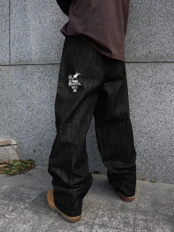 " MADE 𝗚𝘂𝗯𝗮𝗻 " 原牛塗鴉星星牛仔褲