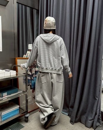 寬鬆百搭鬆緊氣球運動棉長褲