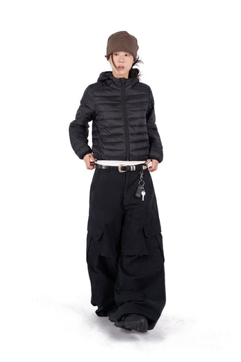 復古工裝口袋時尚寬鬆長褲