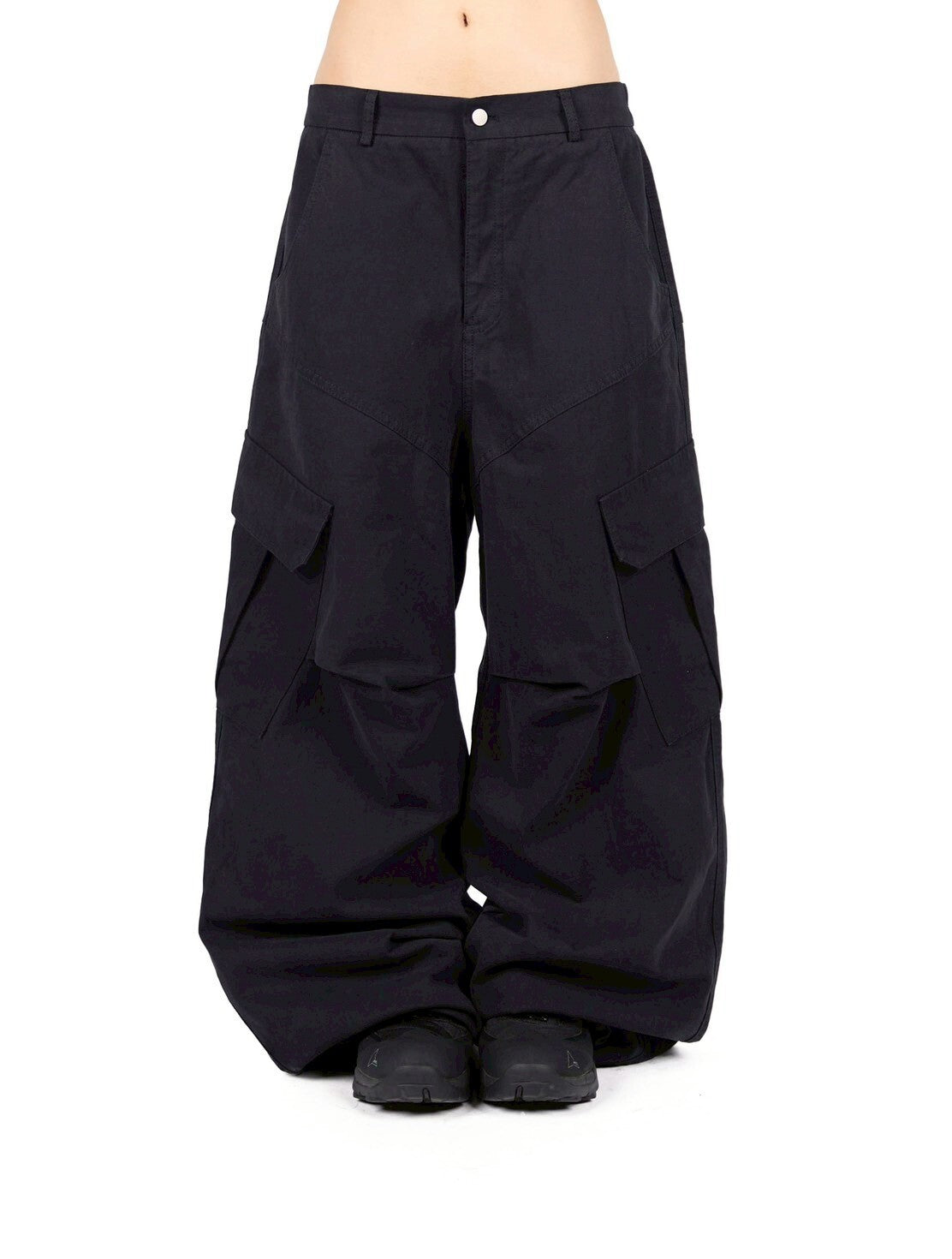 復古工裝口袋時尚寬鬆長褲