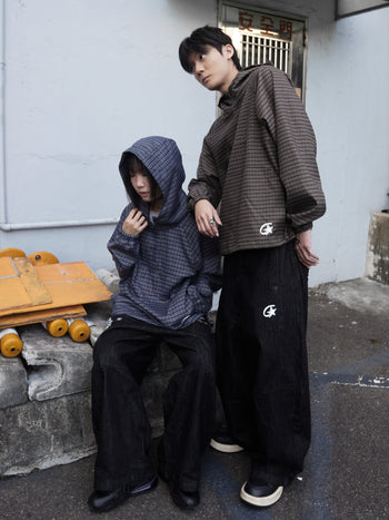 " MADE 𝗚𝘂𝗯𝗮𝗻 " 星星格紋拉鍊連帽衫