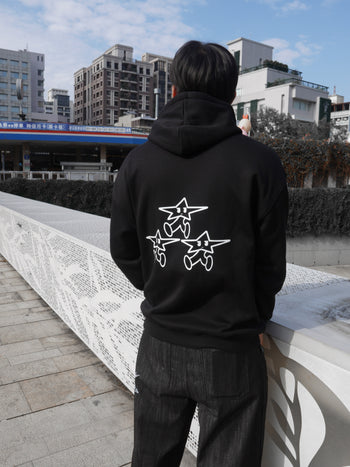 " MADE 𝗚𝘂𝗯𝗮𝗻 " 星星人重磅絨毛寬鬆長袖帽T