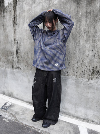 " MADE 𝗚𝘂𝗯𝗮𝗻 " 星星格紋拉鍊連帽衫