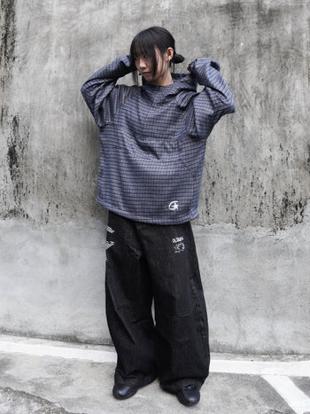 " MADE 𝗚𝘂𝗯𝗮𝗻 " 星星格紋拉鍊連帽衫