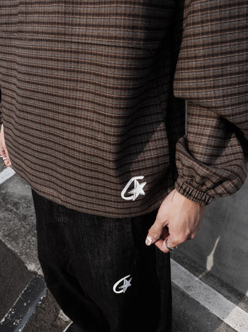 " MADE 𝗚𝘂𝗯𝗮𝗻 " 星星格紋拉鍊連帽衫