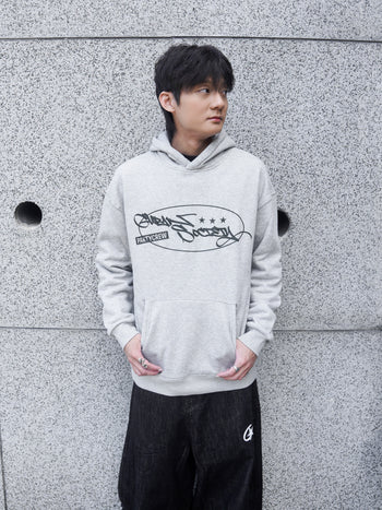 【GUBAN】塗鴉logo連帽絨毛長袖帽T