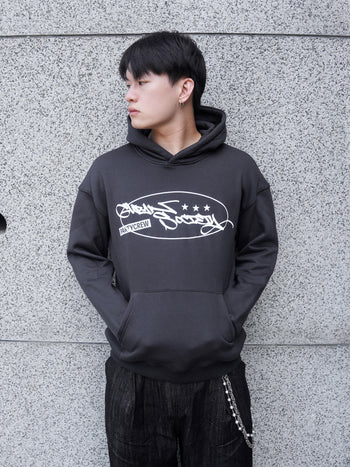 【GUBAN】塗鴉logo連帽絨毛長袖帽T