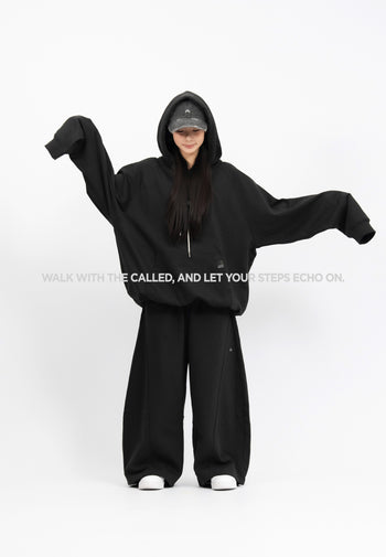 Apostle - 25AW "DARION" Ethos Raw-Edge Logo Hoodie