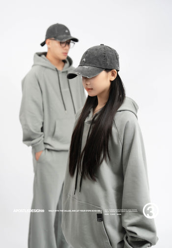 Apostle - 25AW "DARION" Ethos Raw-Edge Logo Hoodie