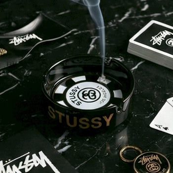 【GUBAN】AC-S133 美式STUSSY黑金籌碼陶瓷煙灰缸