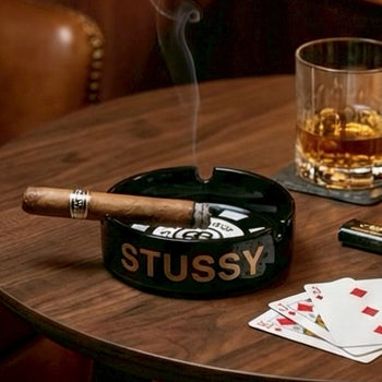 【GUBAN】AC-S133 美式STUSSY黑金籌碼陶瓷煙灰缸