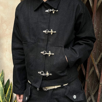 2D2idiots.labe - RAW DENIM CLASP JACKET 消防扣丹寧夾克