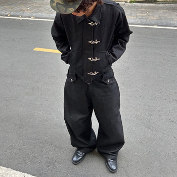2D2idiots.labe - RAW DENIM CLASP JACKET 消防扣丹寧夾克