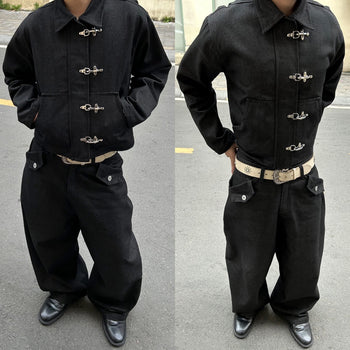 2D2idiots.labe - RAW DENIM CLASP JACKET 消防扣丹寧夾克