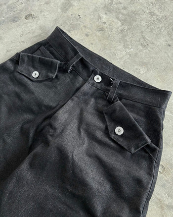 2D2idiots.labe - WIDE FIT RAW DEMIN 寬鬆鈕釦單寧長褲