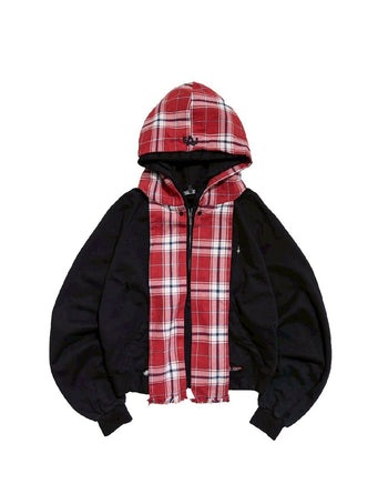 E’TREALOUEST - 25AW 格紋帽棉外套