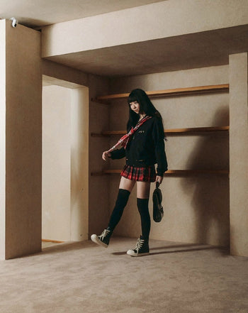 E’TREALOUEST - 25AW 格紋帽棉外套