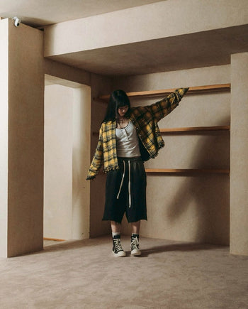 E’TREALOUEST - 25AW 雙層破壞格紋襯衫