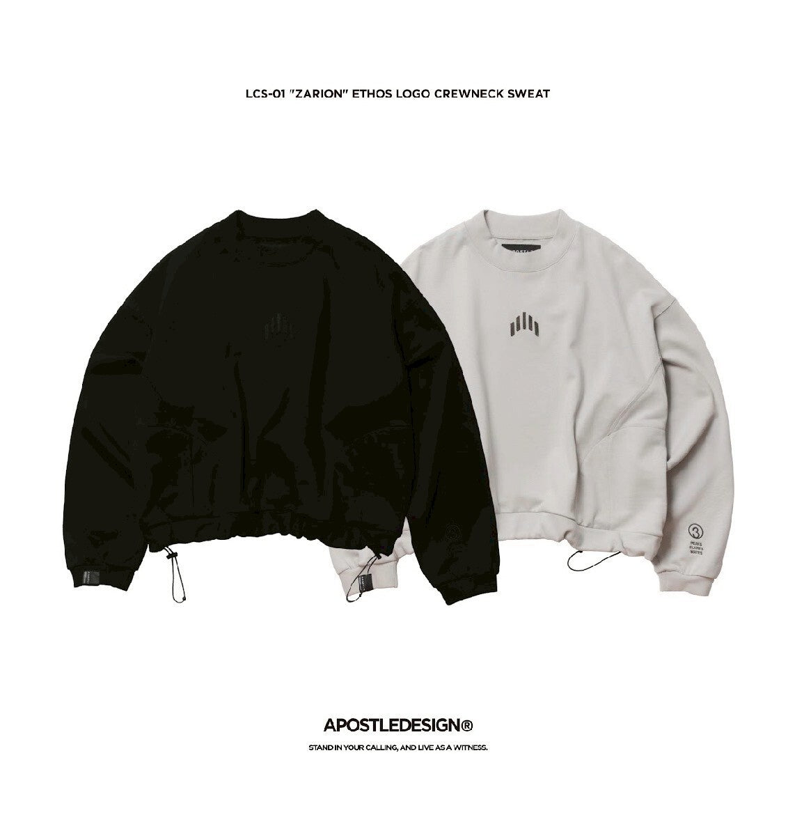 Apostle - 25AW  LCS-01 "ZARION" Ethos Logo Crewneck Sweat