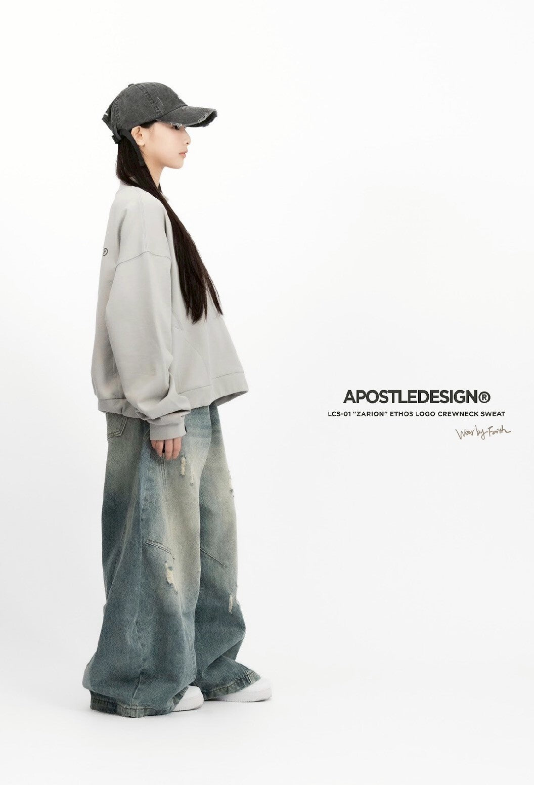 Apostle - 25AW  LCS-01 "ZARION" Ethos Logo Crewneck Sweat