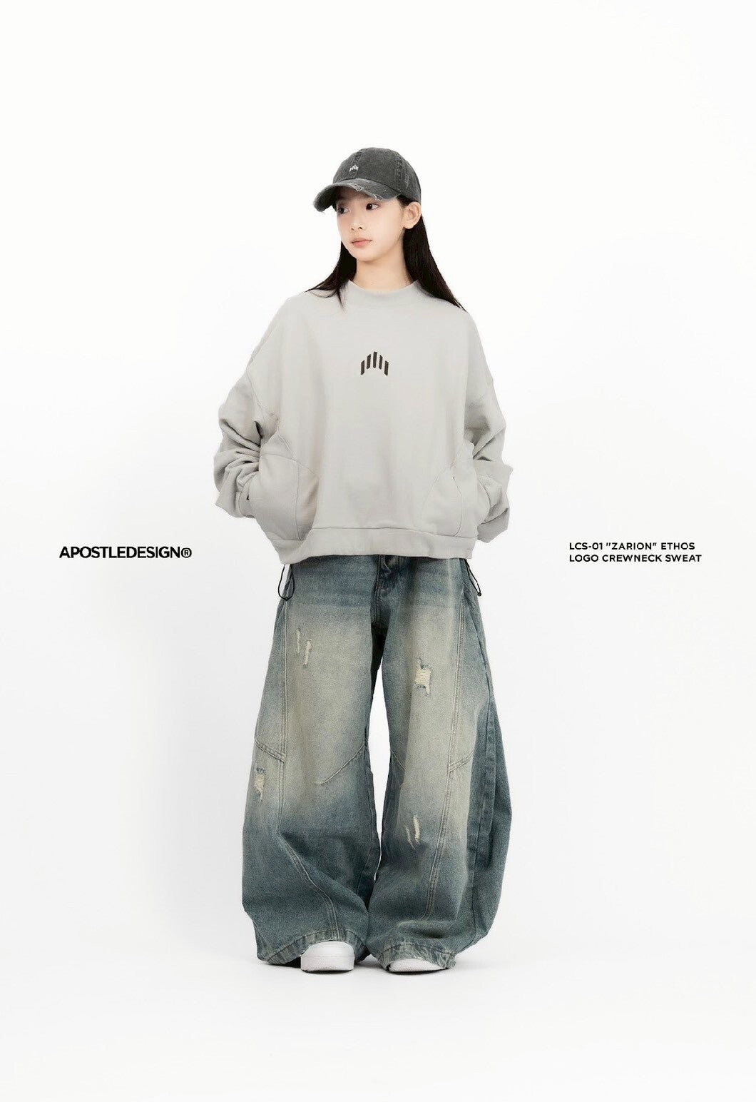 Apostle - 25AW  LCS-01 "ZARION" Ethos Logo Crewneck Sweat