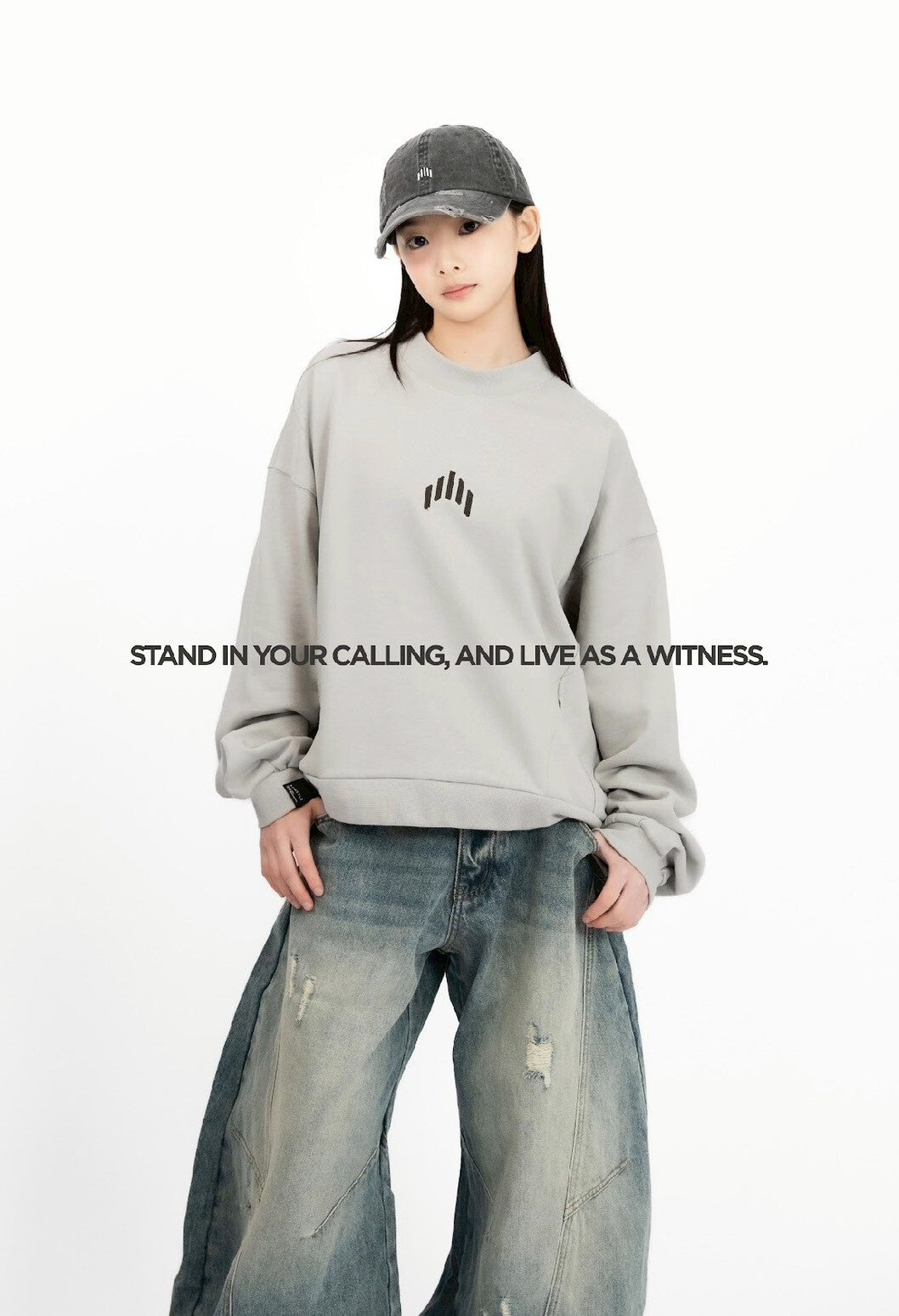 Apostle - 25AW  LCS-01 "ZARION" Ethos Logo Crewneck Sweat