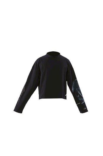 【GUBAN】Jobdatasheet Mock Neck Printed & Embroidered Long-Sleeve Top D29