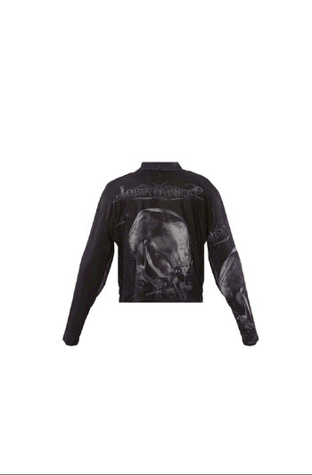 Jobdatasheet Gothic Skull Printed Mesh Long-Sleeve Top D28