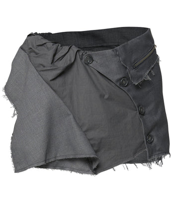 FLARE UP - Asymmetrical Layered Mini Skirt 不對稱層疊迷你裙 P-F211