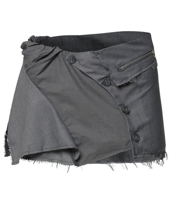 FLARE UP - Asymmetrical Layered Mini Skirt 不對稱層疊迷你裙 P-F211