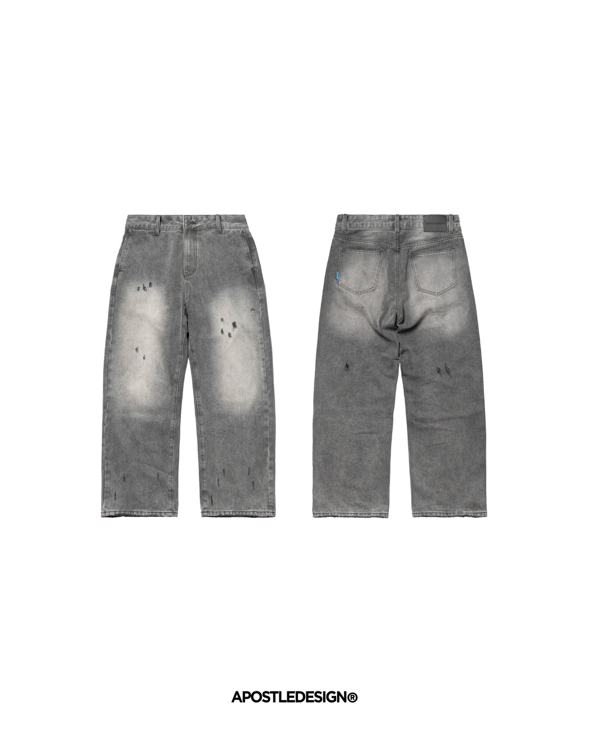 APOSTLE - SJ-01 Everyday Washed Straight Jeans - Washed Black