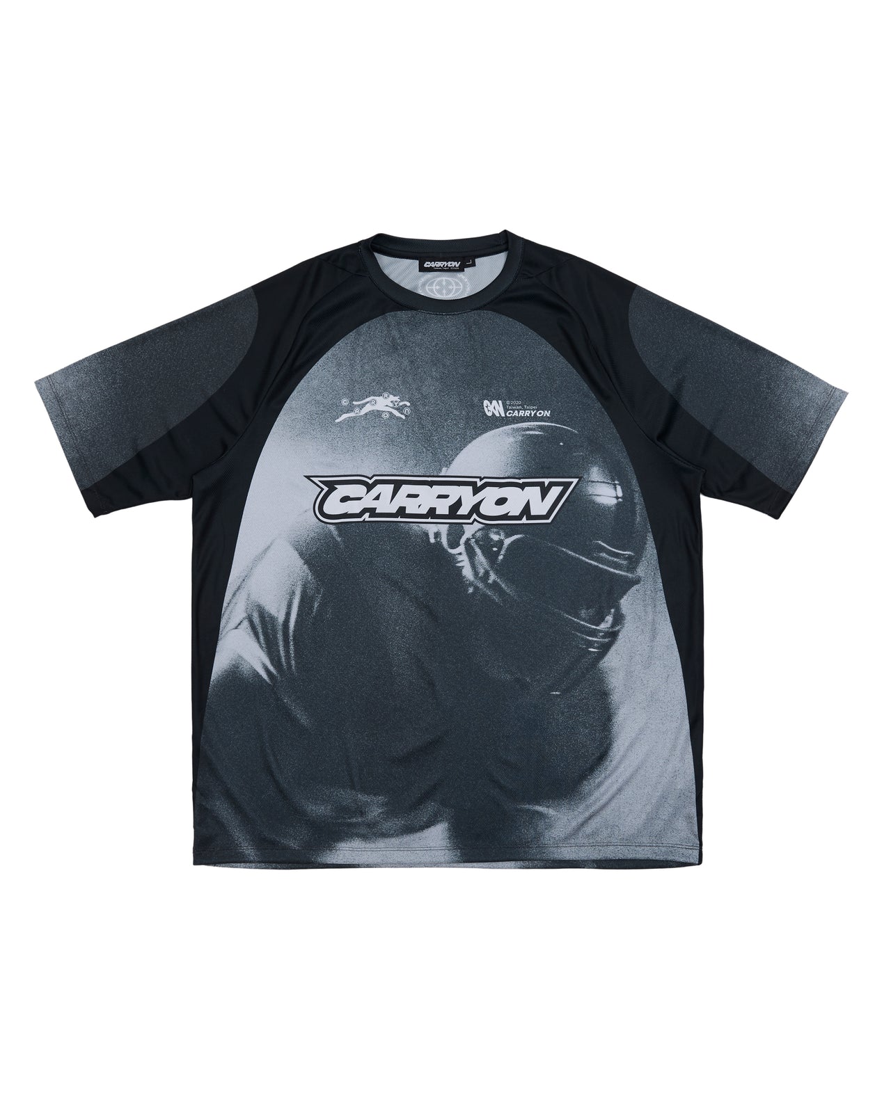 CARRYON 26SS Gridiron Graphic Raglan Jersey 橄欖員球衣 黑色 T-C1070