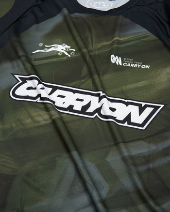 CARRYON 26SS Gridiron Graphic Raglan Jersey 橄欖員球衣 綠色 T-C1071